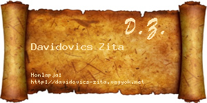 Davidovics Zita névjegykártya